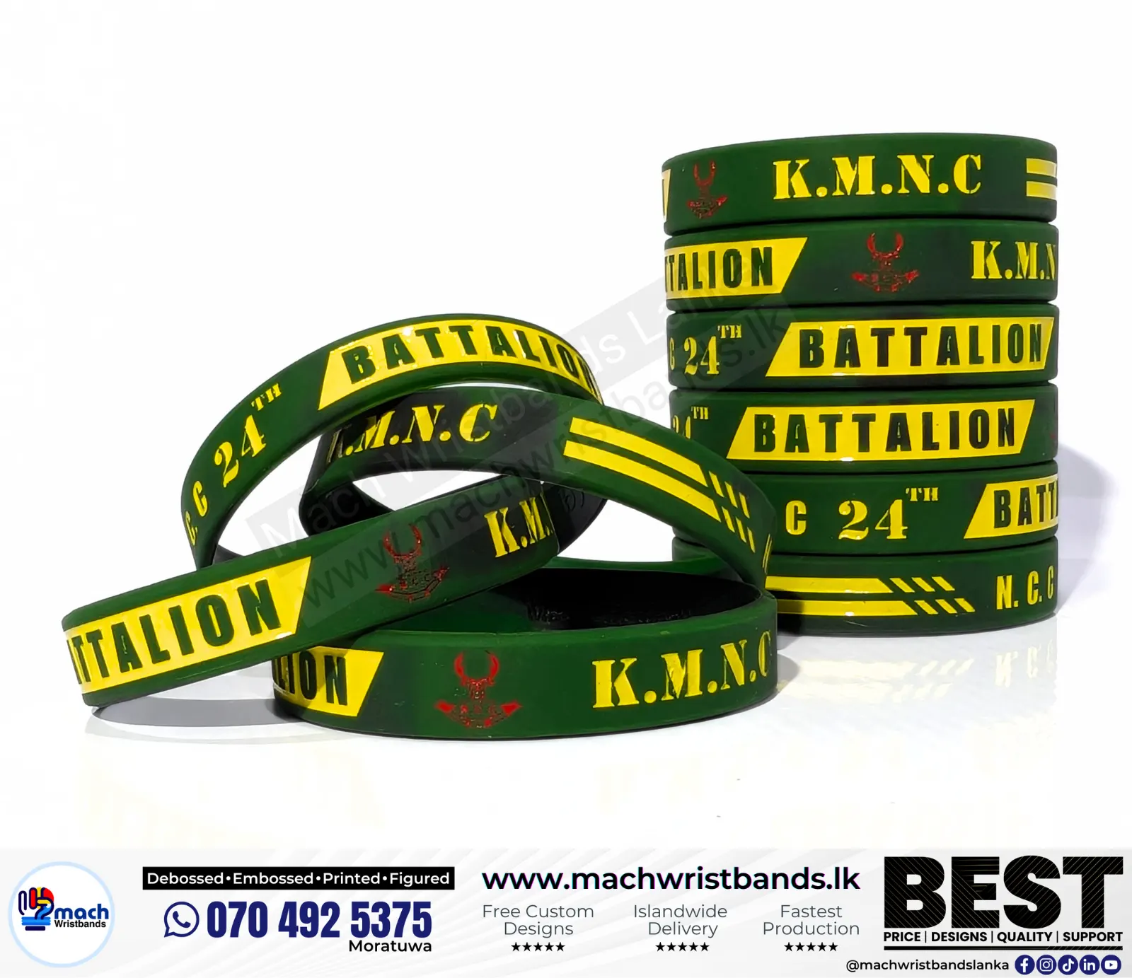 Swirl debossed bracelets